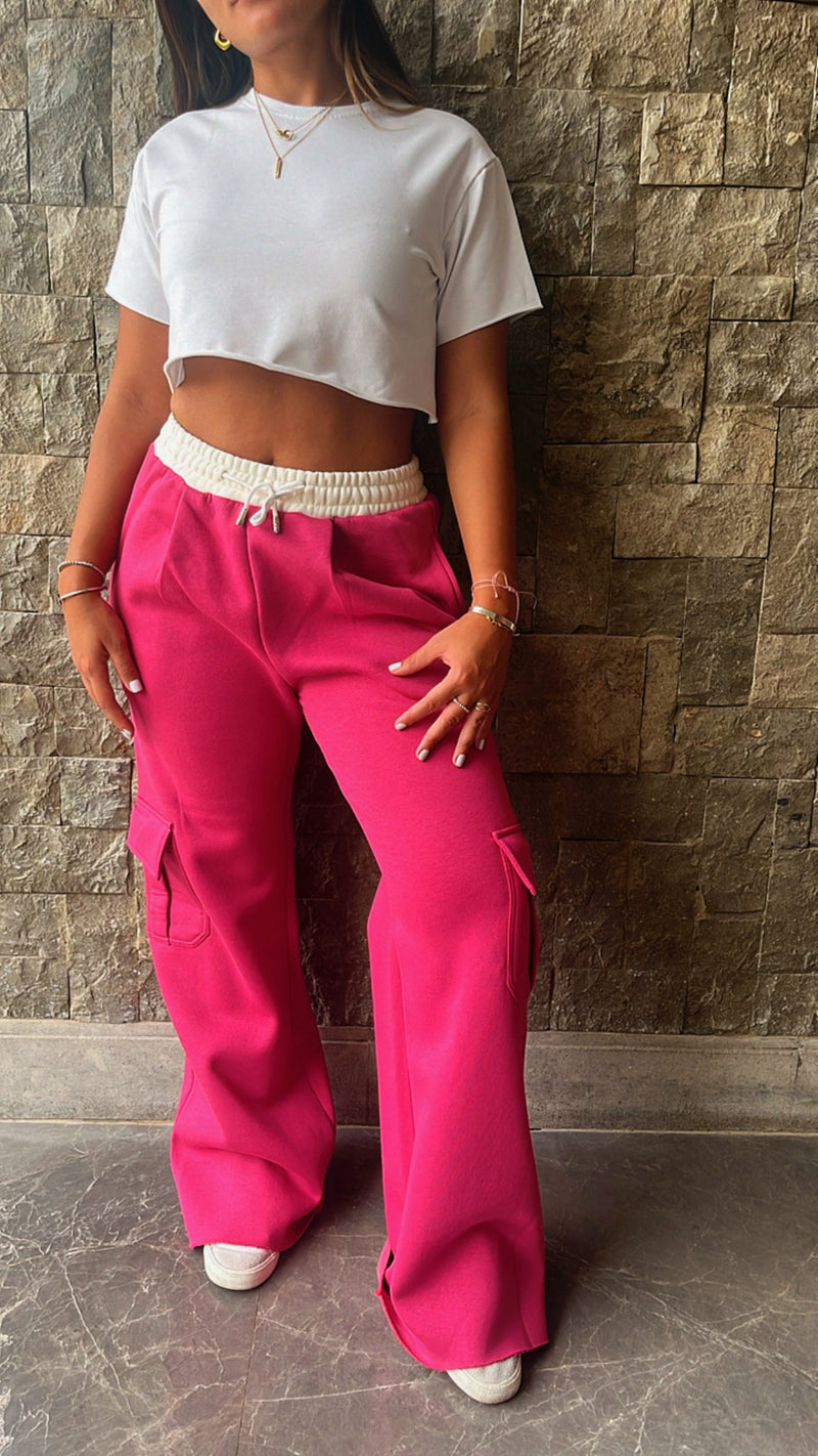 Fuchsia Day Off Pocket Sweat Pants