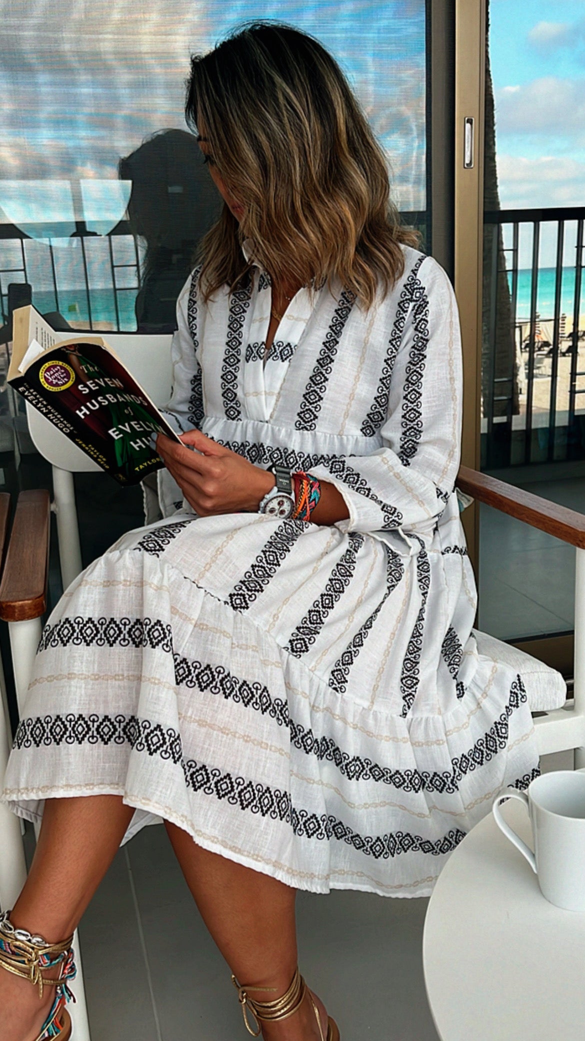 Black Pool Day Mini Dress