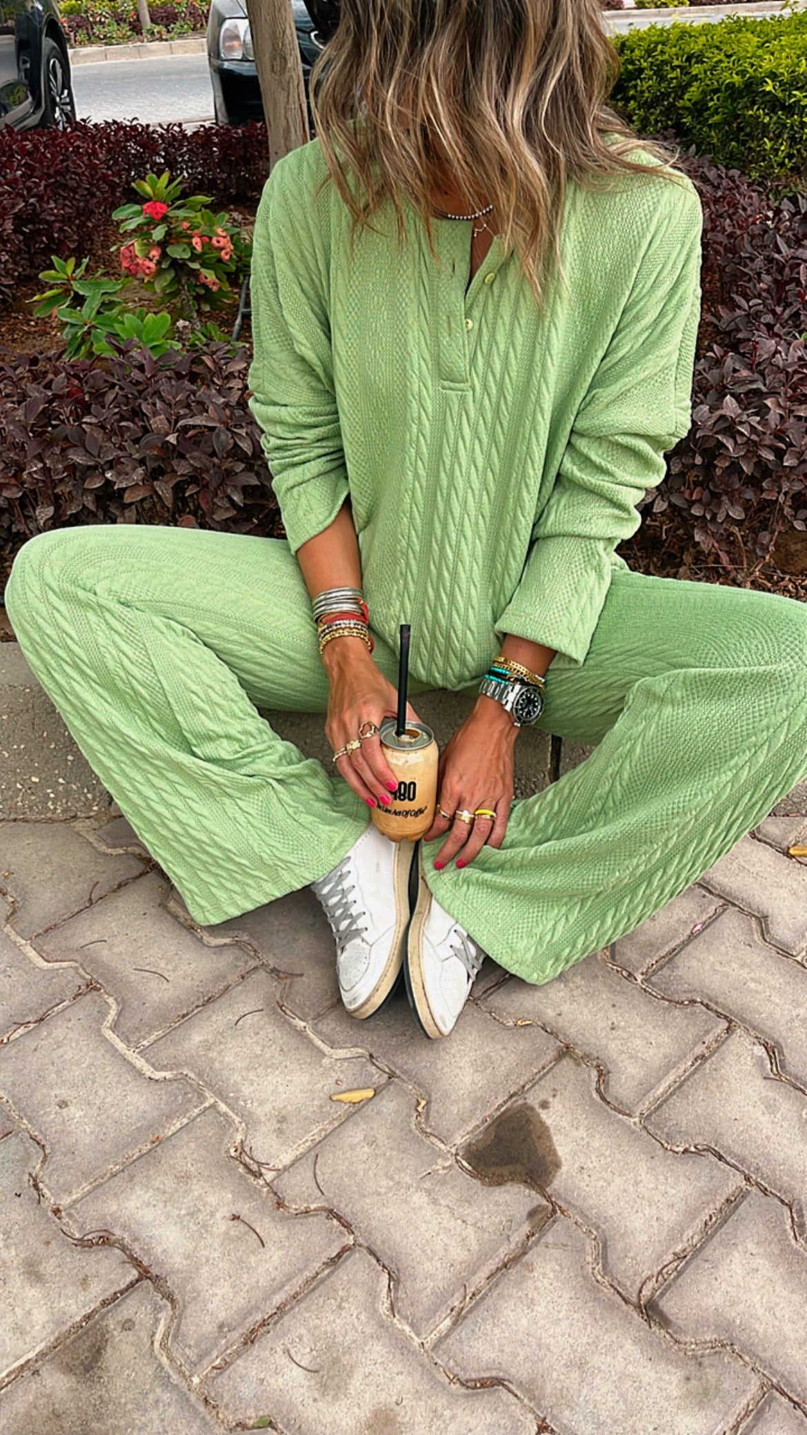 Green Braided Set