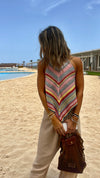 Sunset Lines Crochet Halter Top