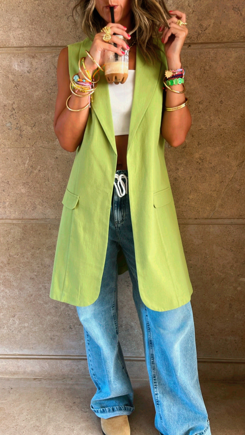 Lime Vested City Girl Vest