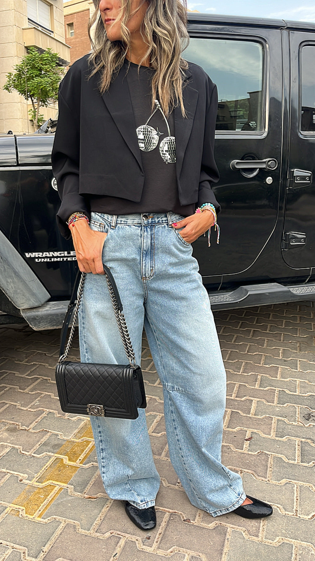 Black Loose Cropped Blazer