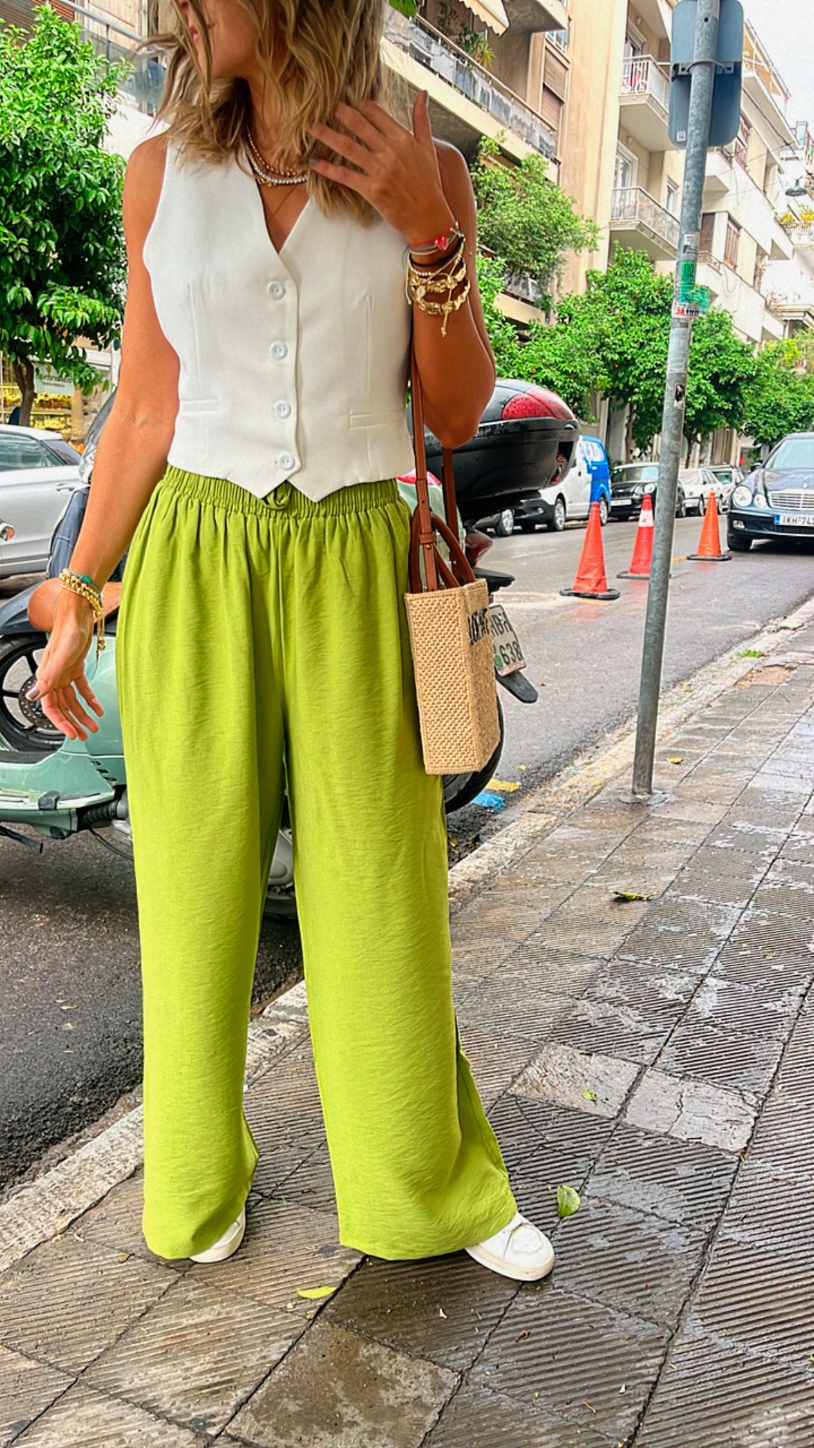 Lime Essential Linen Pants