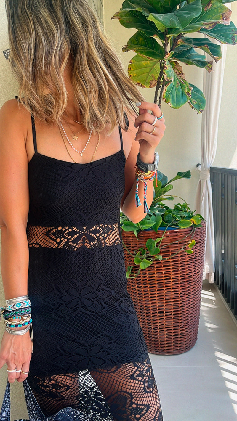 Black It's Summer Somewhere Dress