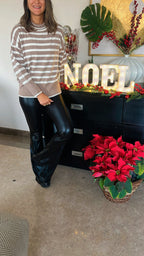 Cafe Candy Cane Turtle Neck