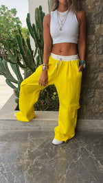 Yellow Day Off Pocket Sweat Pants