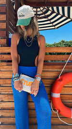 Blue Crochet Loving Beach Pants