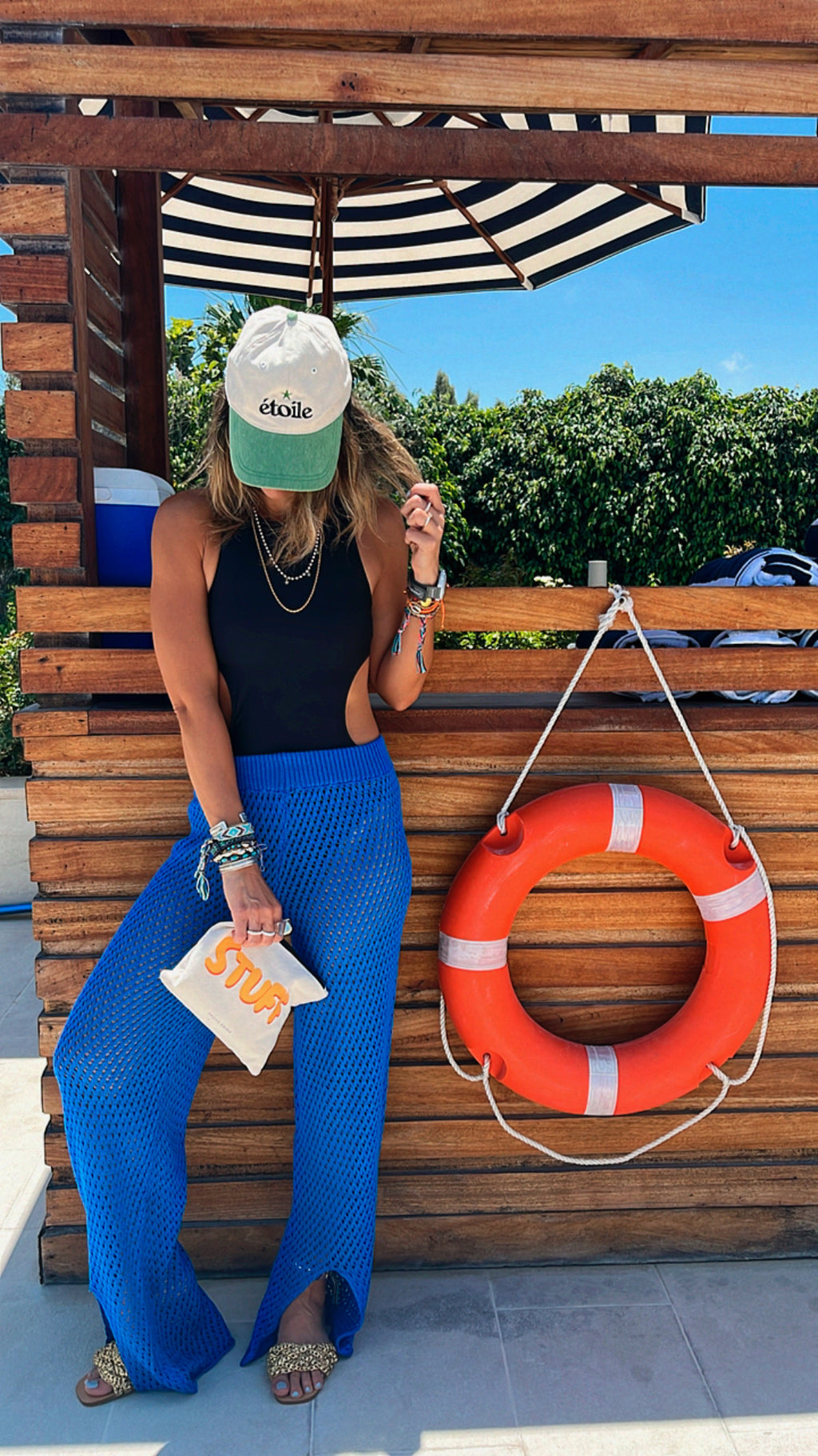 Blue Crochet Loving Beach Pants