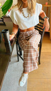 Cafe Tweed Print Pants