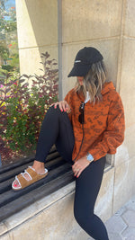 Rust V Cropped Bandana Jacket