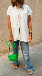 White Double Button Vest