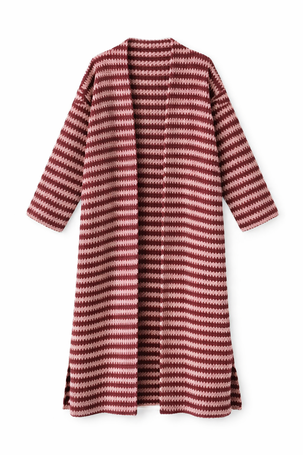 Burgundy Refined Line Cardigan