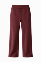Brown Structure Straight Knit Pants