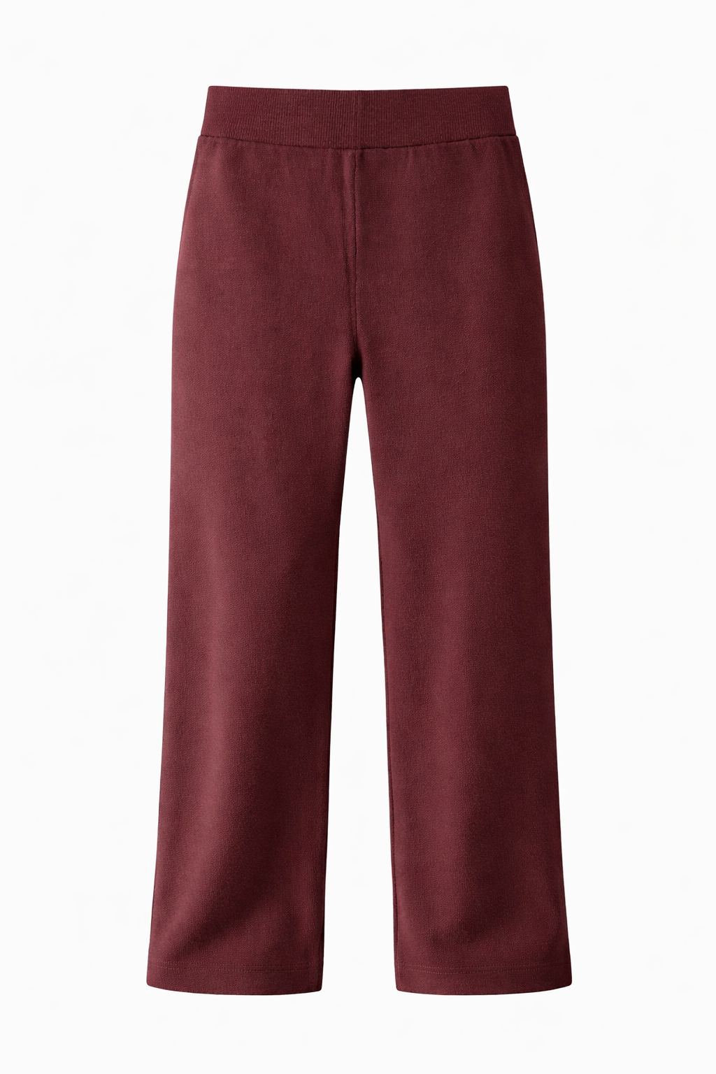 Brown Structure Straight Knit Pants