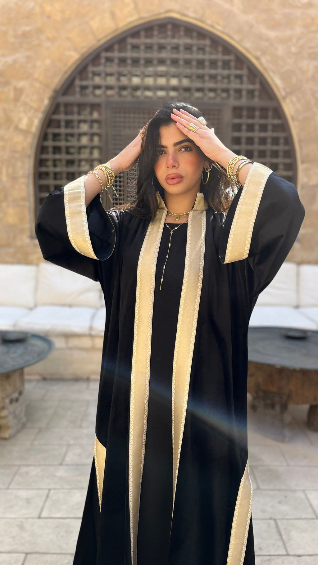 Black Layali Velvet Kaftan