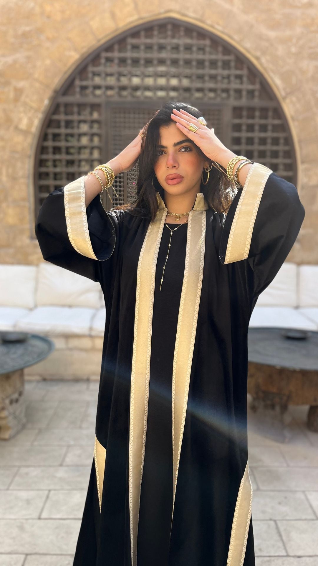 Black Layali Velvet Kaftan