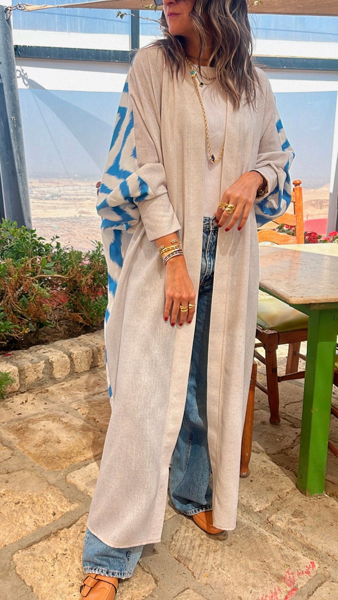 Blue Its All In The Back Kimono