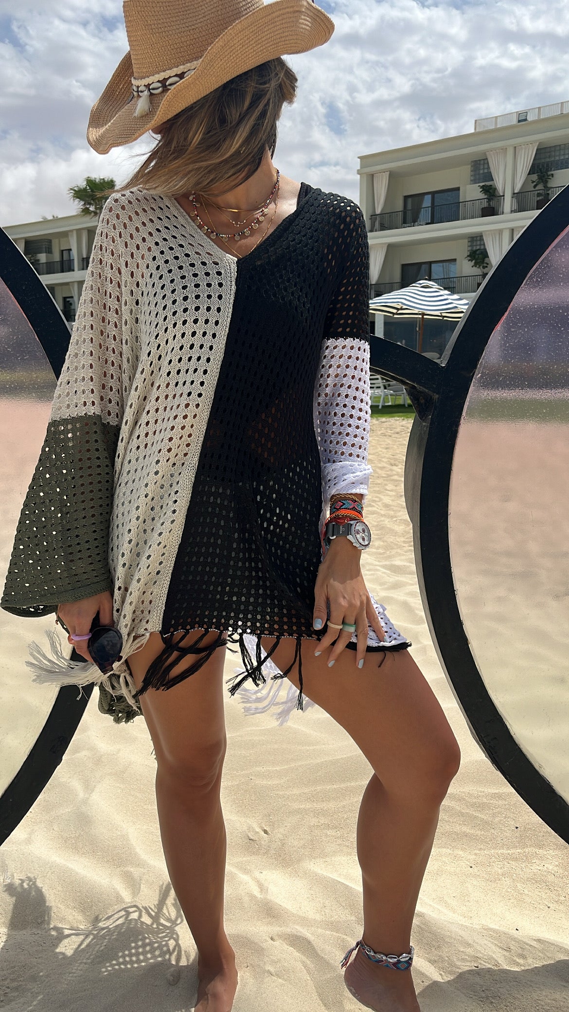 Black & Olive Feels Colorblock