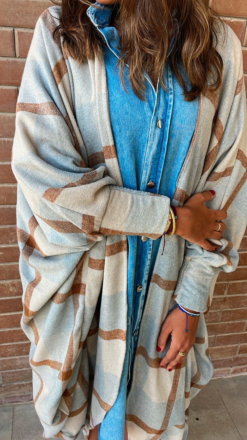 Plaid Flannel Shawl Cardi