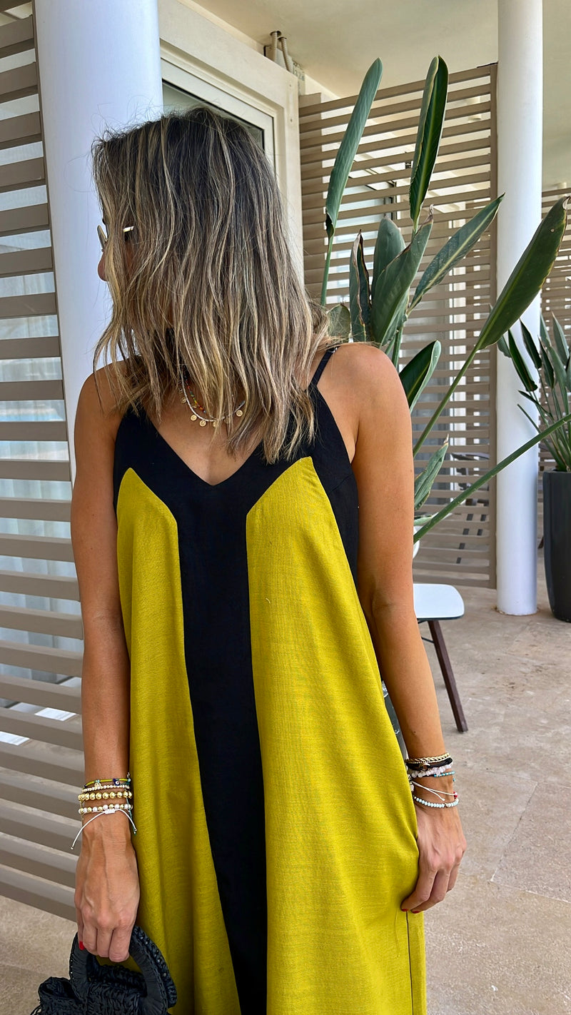 Mustard Monaco Middle Line Dress