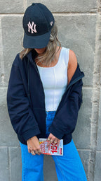 The Black Zip Up Hoodie