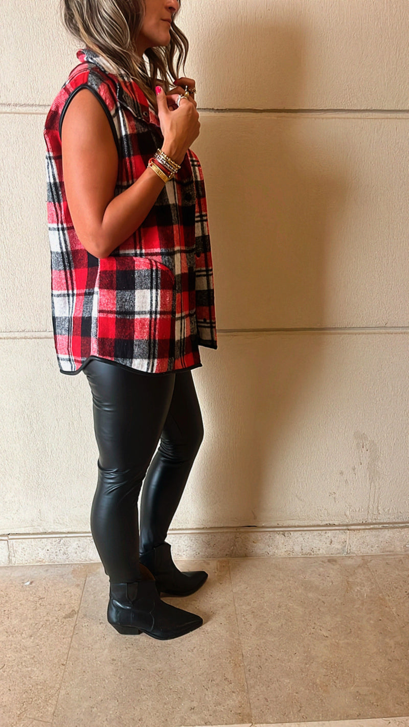 Red Country Girl Vest