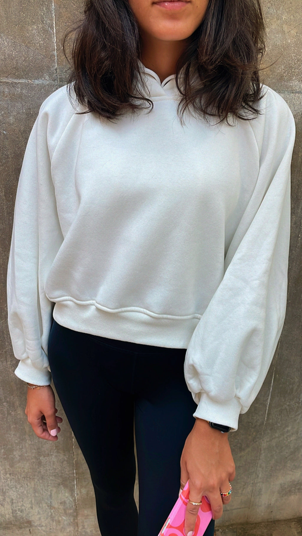 White Exaggerated Hoodie