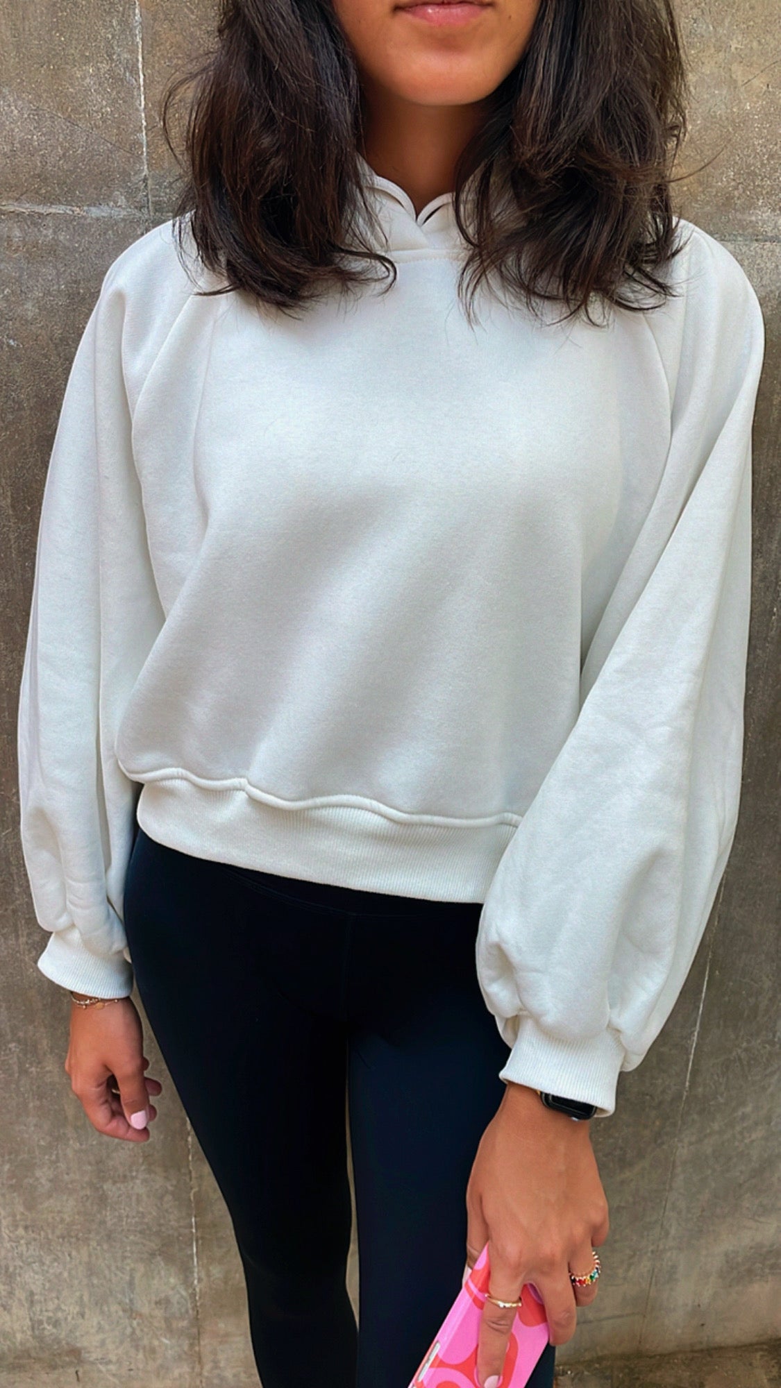 White Exaggerated Hoodie