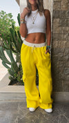 Yellow Day Off Pocket Sweat Pants