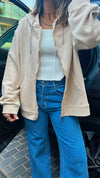 The Beige Zip Up Hoodie