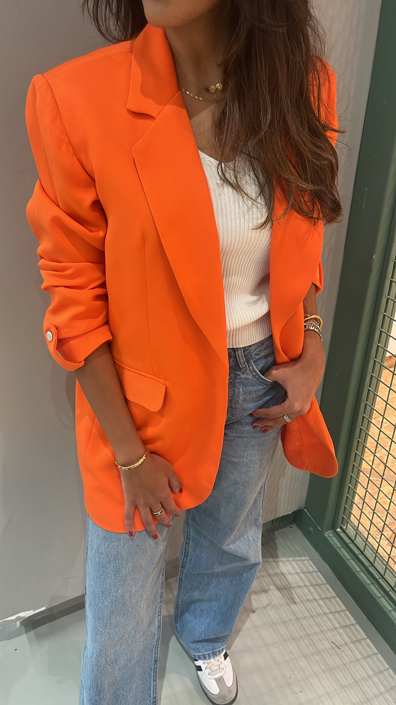 Orange Cool Girl Blazer