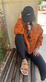 Rust V Cropped Bandana Jacket