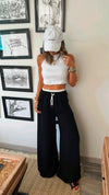 Black Summer Trim Pants