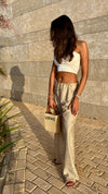 Beige Bohemian Girly Pants