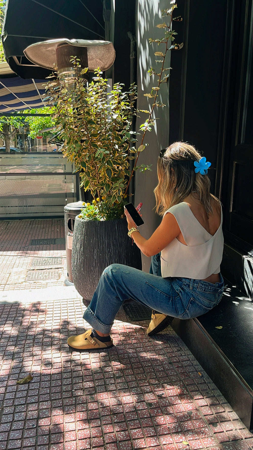 Beige Backless X Vest
