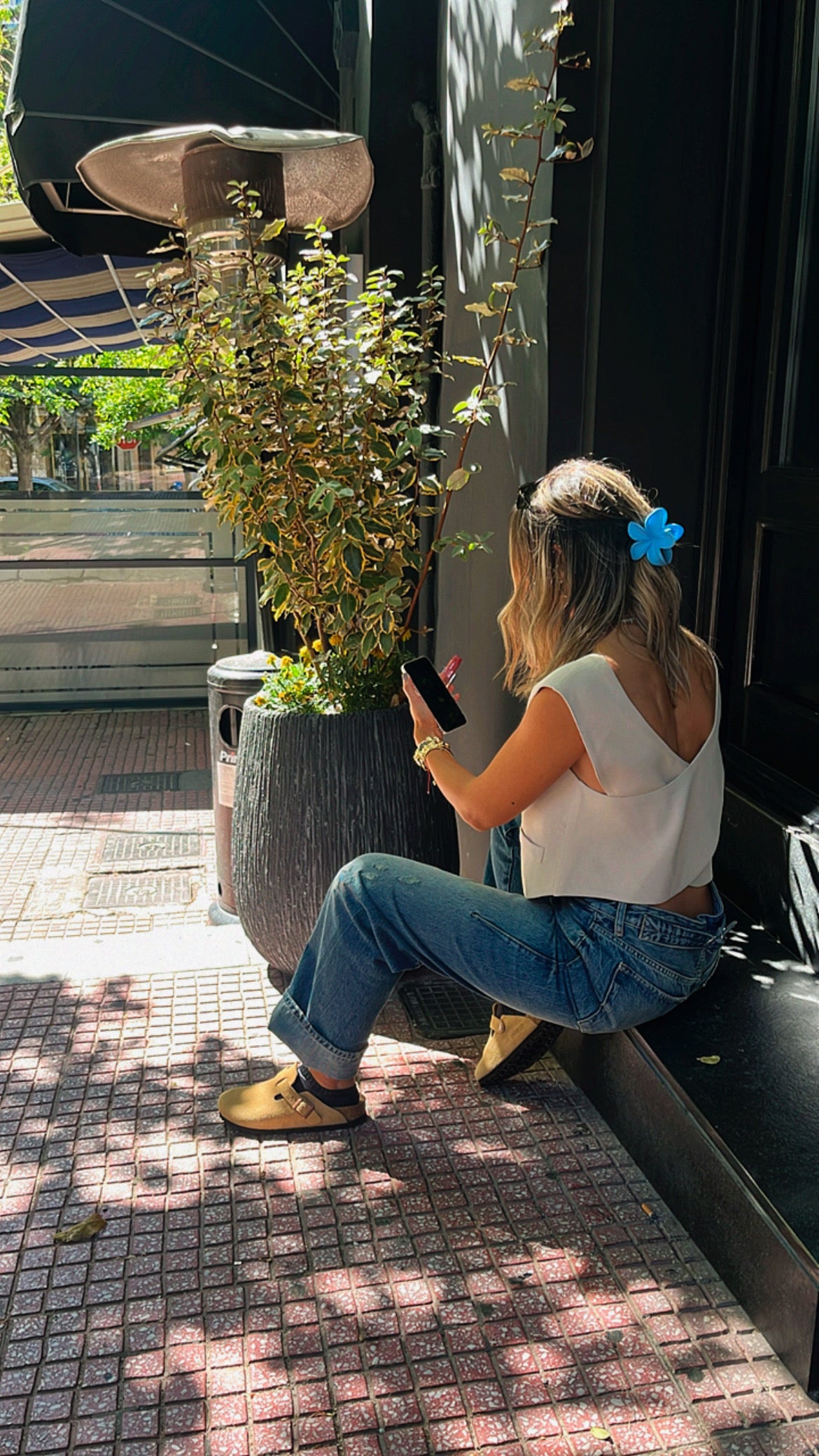 Beige Backless X Vest