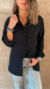 Black Satin Shirt