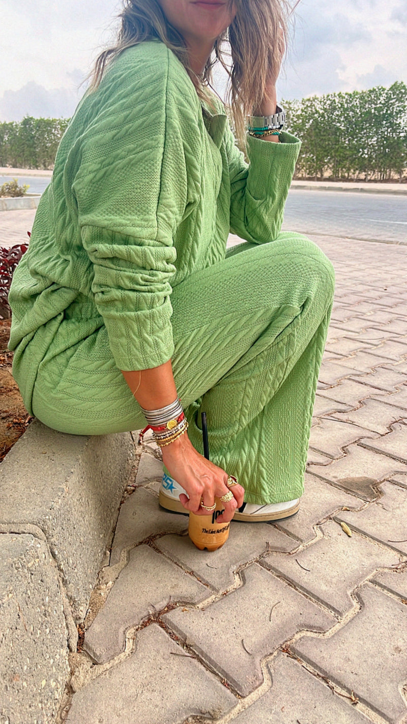 Green Braided Set