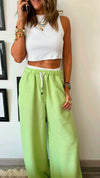 Lime Summer Trim Pants