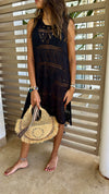Black Light Crochet Dress Coverup