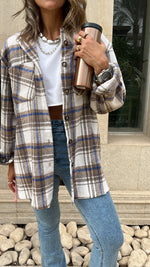 Cafe Distressed Flannel Shirt