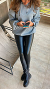 Grey Cut Out Shoulder Sweatshirt