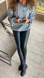 Grey Cut Out Shoulder Sweatshirt