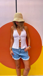White Butterfly Handmade Crochet Top