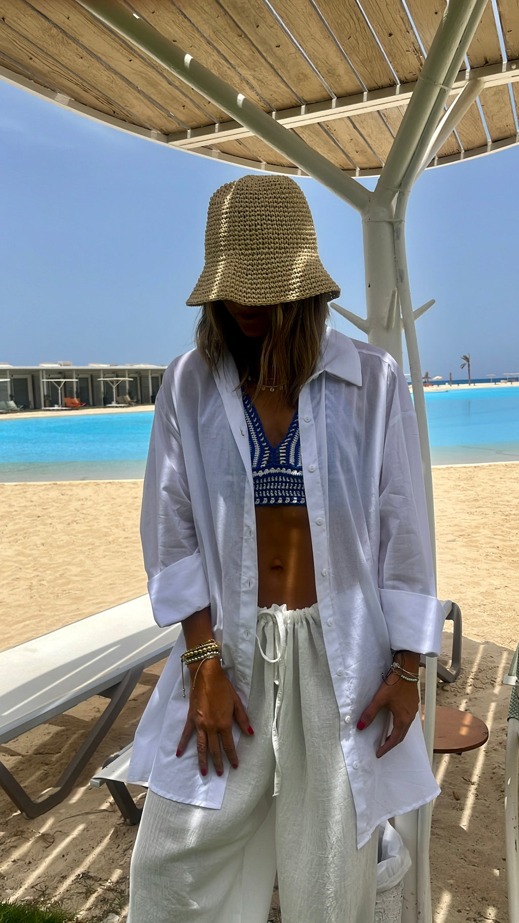 The White Basic Beach Shirt