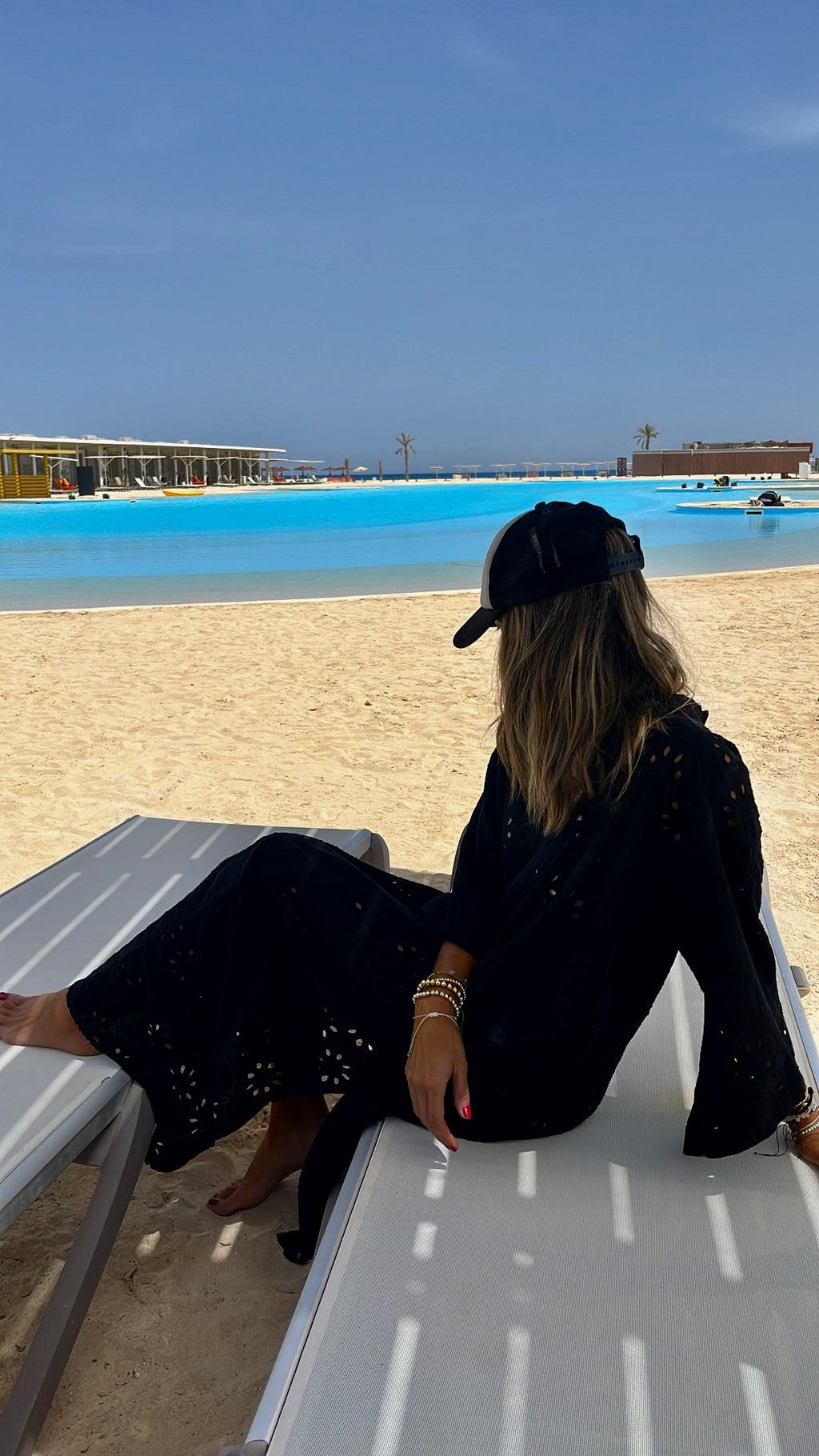 Black Anglaise Me Beach Coverup