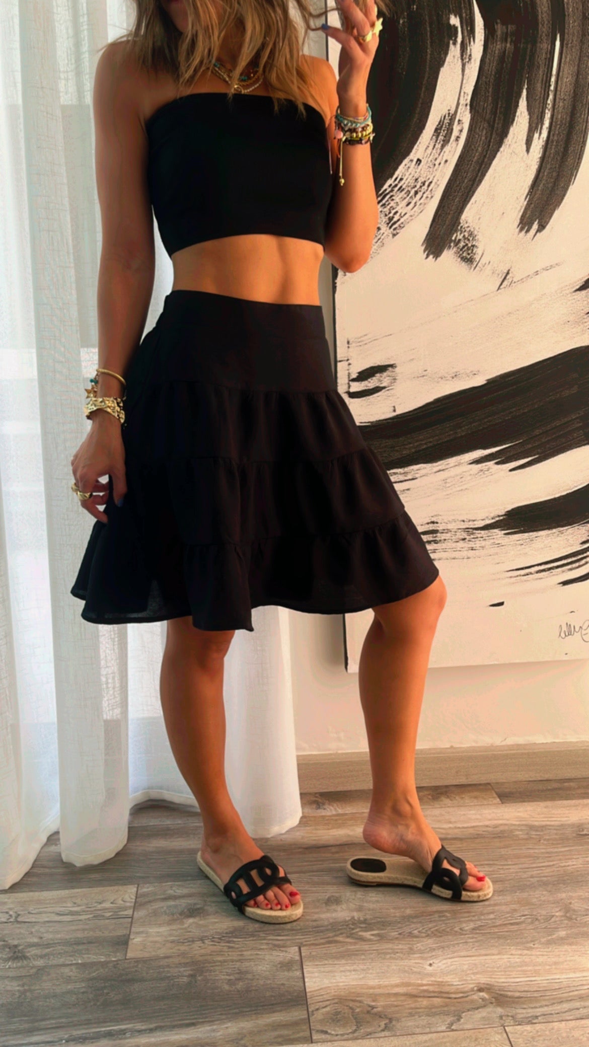 Black Classic Mini Skirt