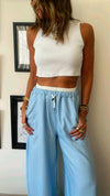 Baby Blue Summer Trim Pants