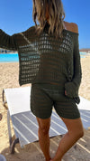 Olive Sounds Like Summer Crochet Short Set