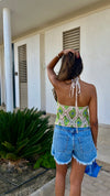 Greens Crochet Halter Top